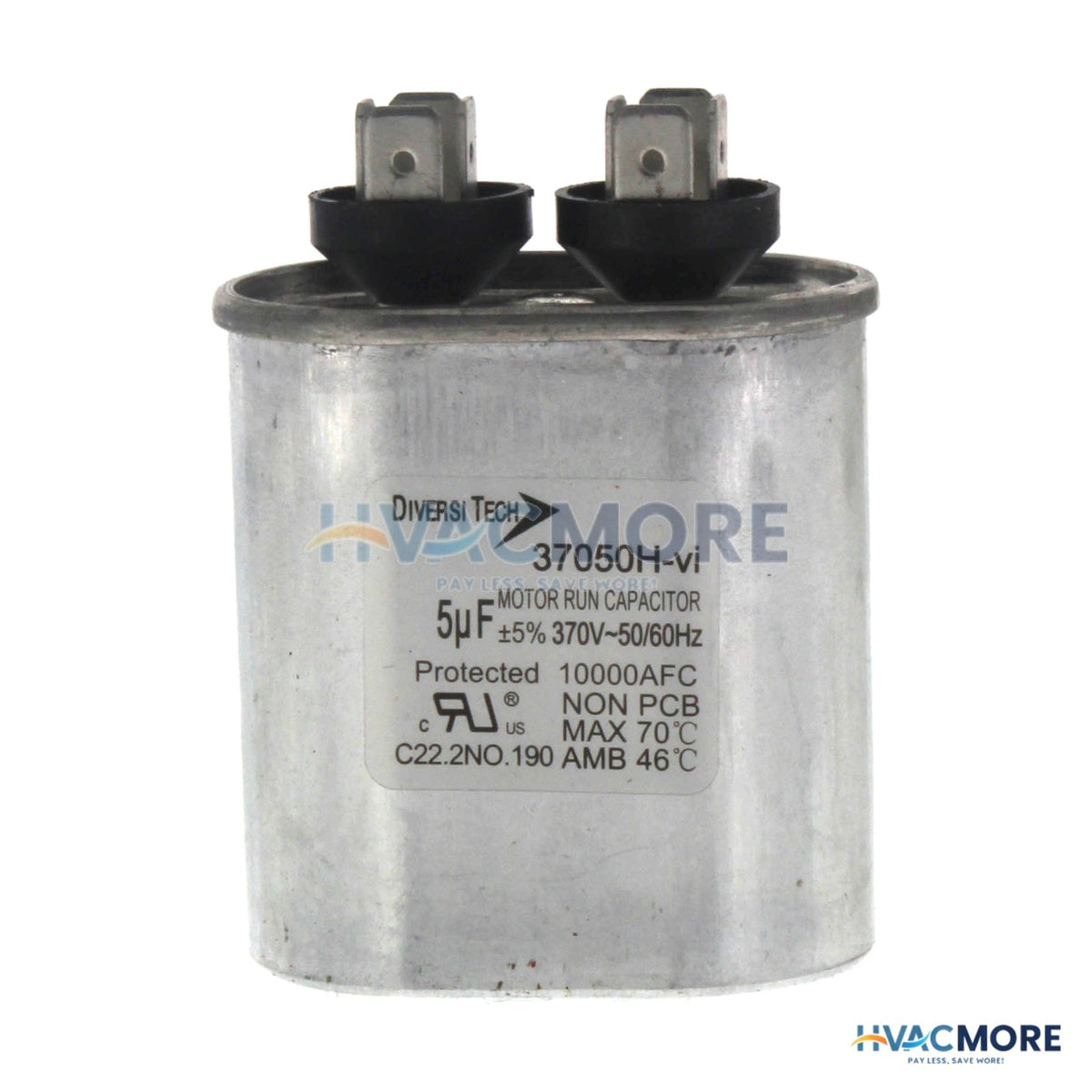 DiversiTech 7.5 MFD Oval Run Capacitor (370V) 37075H