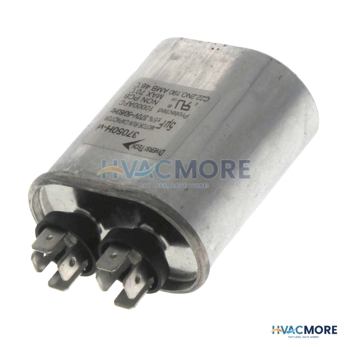 DiversiTech 7.5 MFD Oval Run Capacitor (370V) 37075H