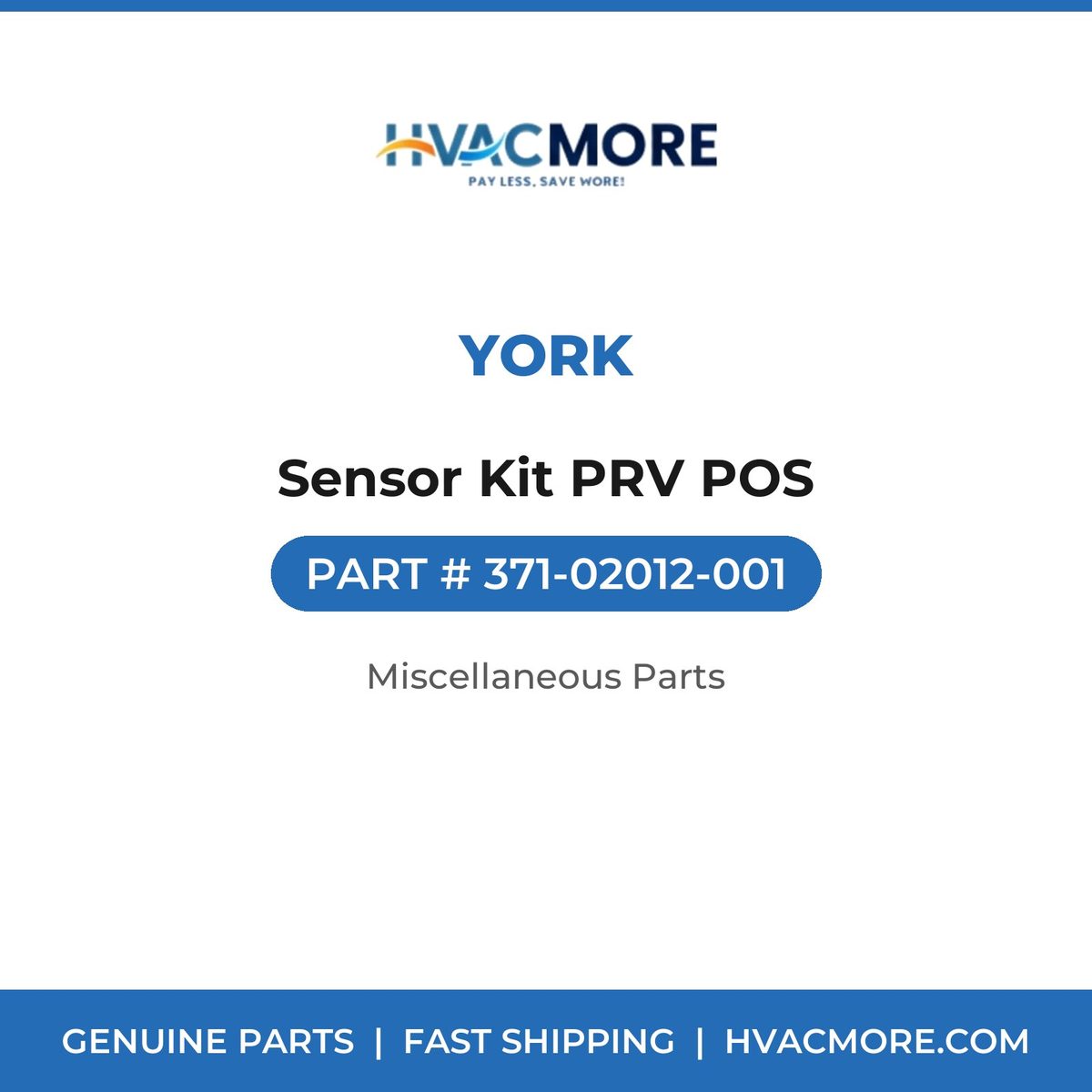 York Sensor Kit PRV POS 371-02012-001