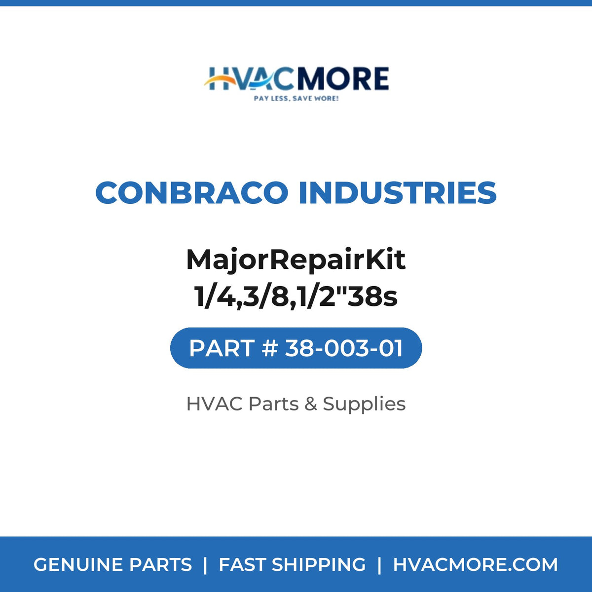 Conbraco Industries MajorRepairKit 1/4,3/8,1/2"38s 38-003-01