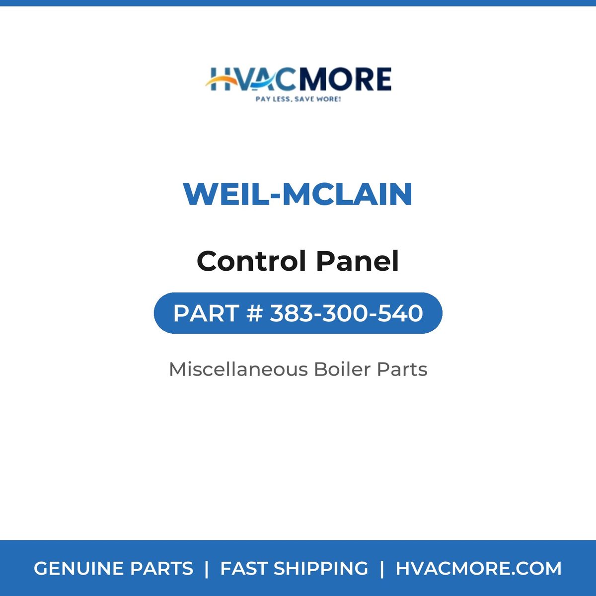 Weil-McLain Control Panel 383-300-540
