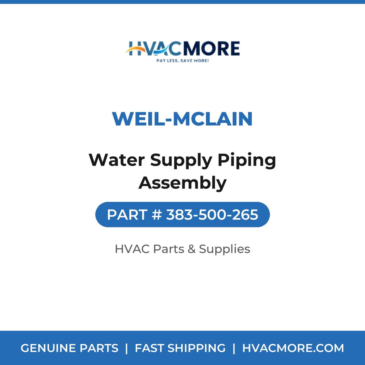 Weil-McLain Water Supply Piping Assembly 383-500-265