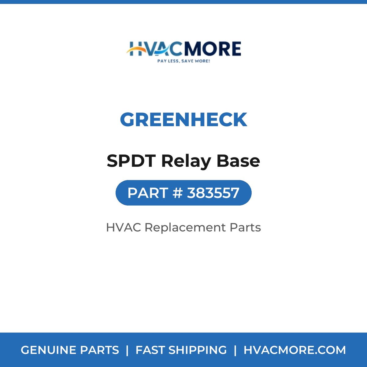 Greenheck SPDT Relay Base 383557
