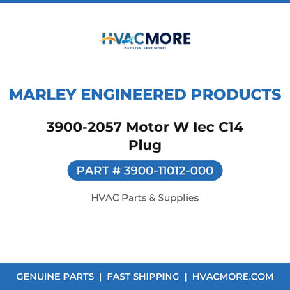 Marley Engineered Products 3900-2057 Motor W Iec C14 Plug 3900-11012-000