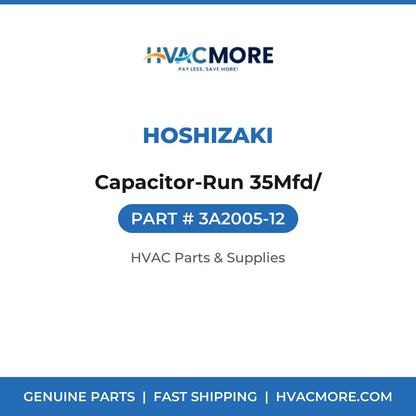 Hoshizaki Capacitor-Run 35Mfd/ 3A2005-12