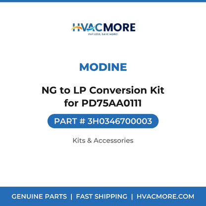 Modine NG to LP Conversion Kit for PD75AA0111 3H0346700003