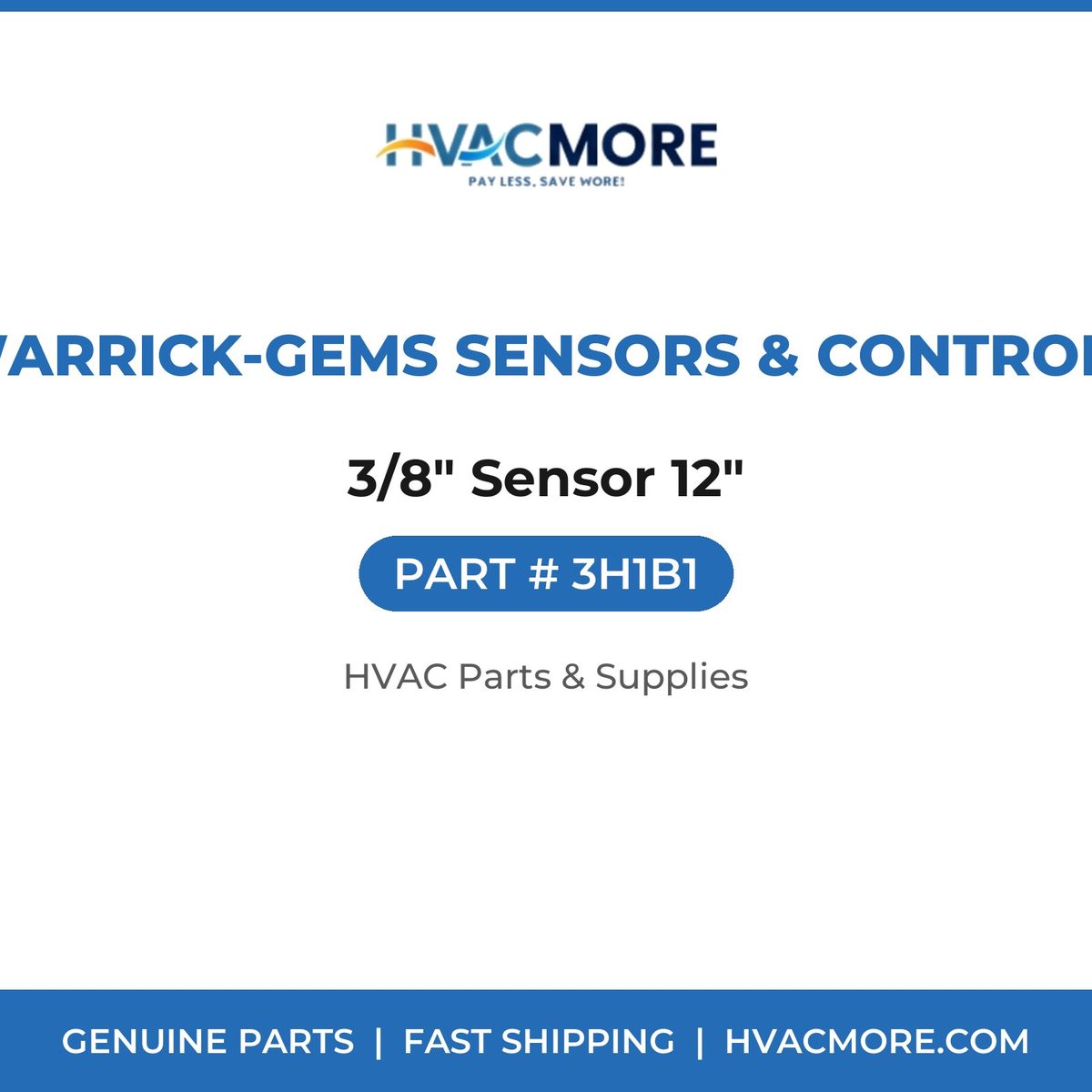 Warrick-Gems Sensors & Controls 3/8" Sensor 12" 3H1B1