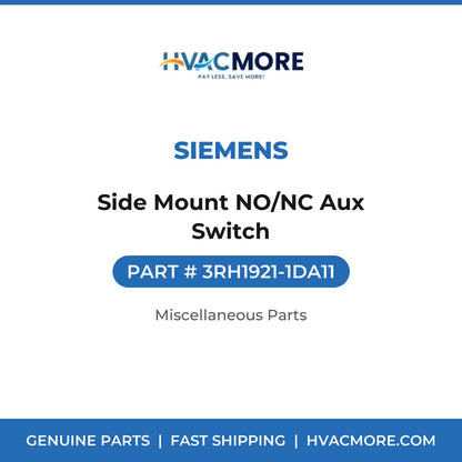 Siemens Side Mount NO/NC Aux Switch 3RH1921-1DA11