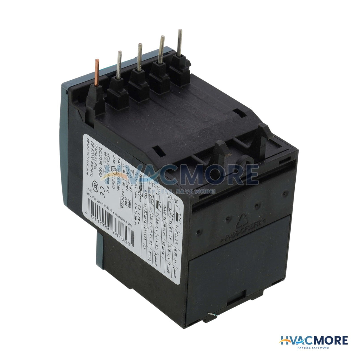 Siemens Overload Relay, Manual Auto Reset, Size S00, Class 10, 1.4-2 Amp 3RU2116-1BB0