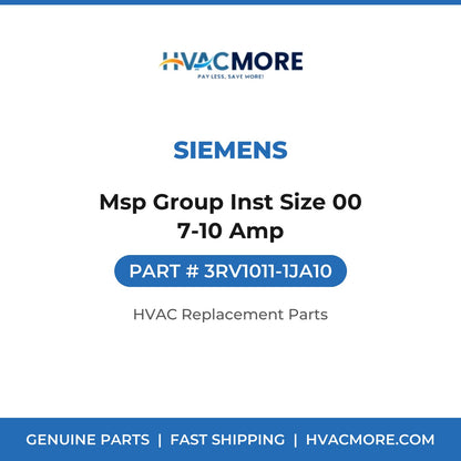 Siemens Msp Group Inst Size 00 7-10 Amp 3RV1011-1JA10
