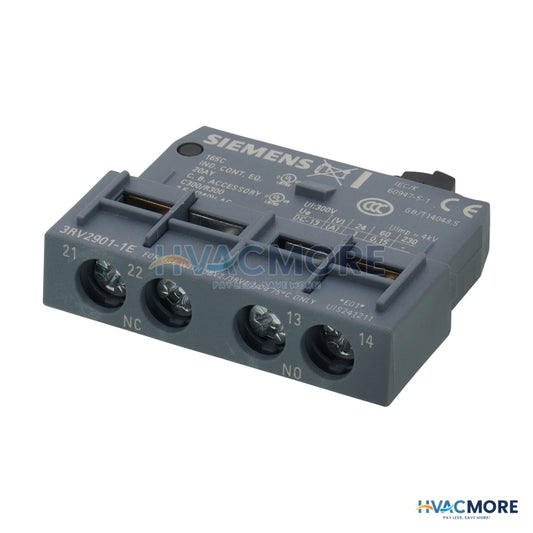 Siemens Auxiliary Switch, 1NO/1NC, Transverse, for 3RV2 Circuit Breakers 3RV29011E