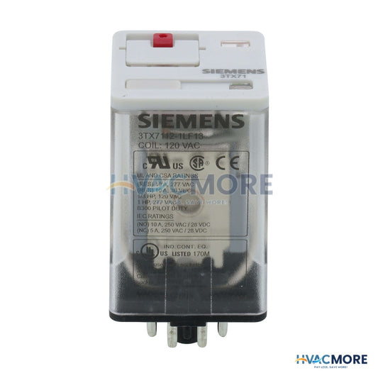 Siemens 120V DPDT 8 Pin Socket Relay (16A) 3TX7112-1LF13