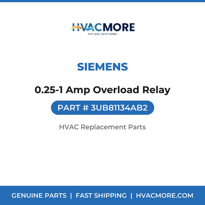 Siemens 0.25-1 Amp Overload Relay 3UB81134AB2