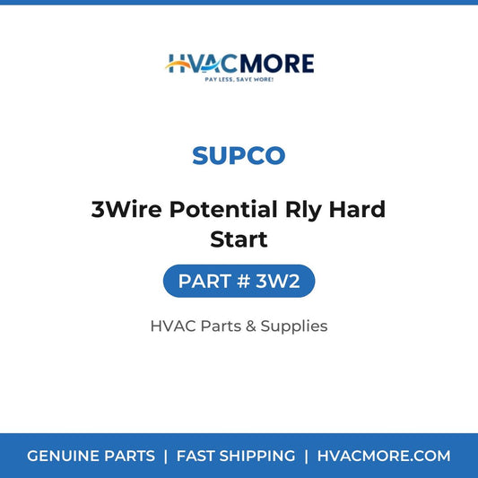 Supco 3Wire Potential Rly Hard Start 3W2