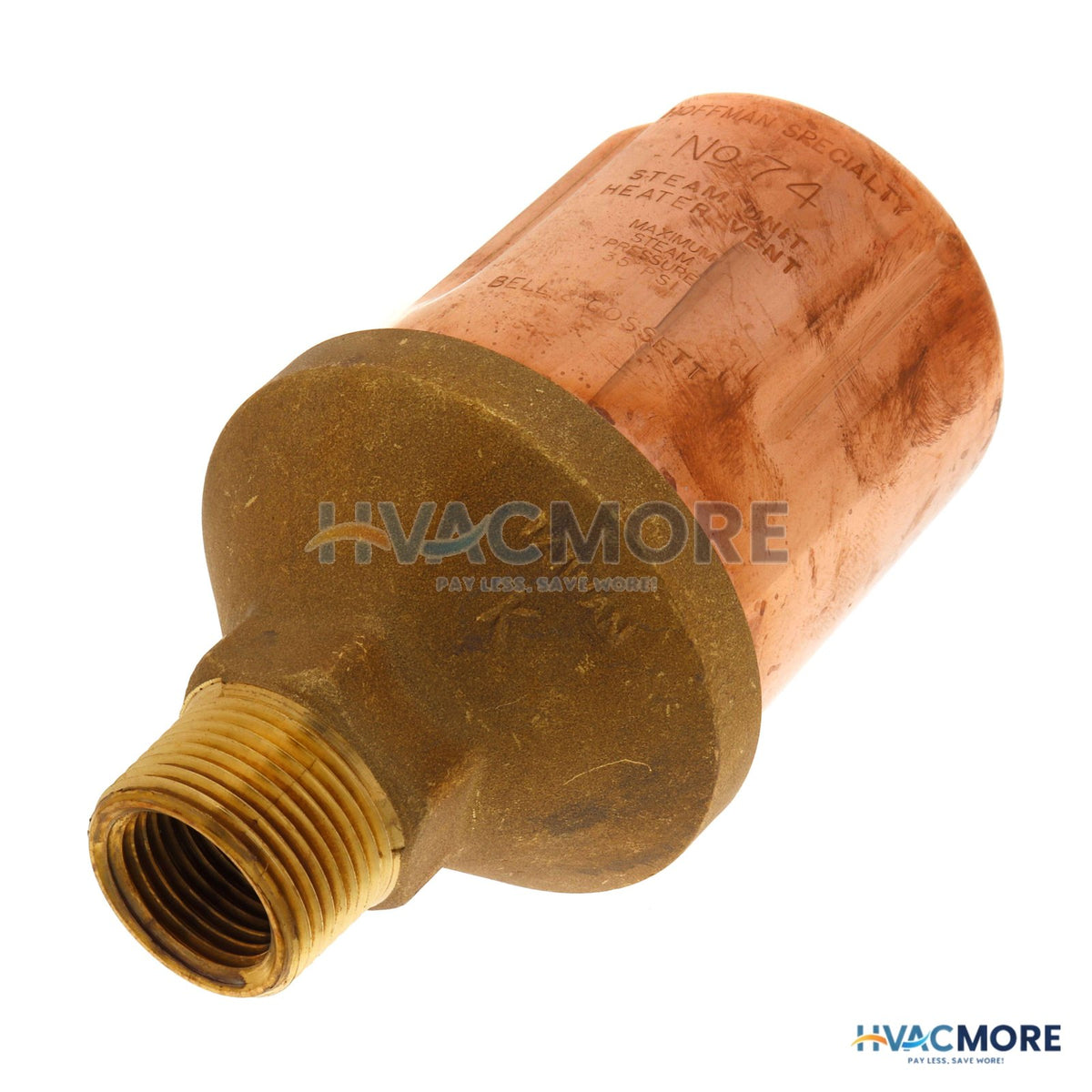 Hoffman 74, 1/2" x 3/4" Straight Steam Unit Heater Air Valve 401429