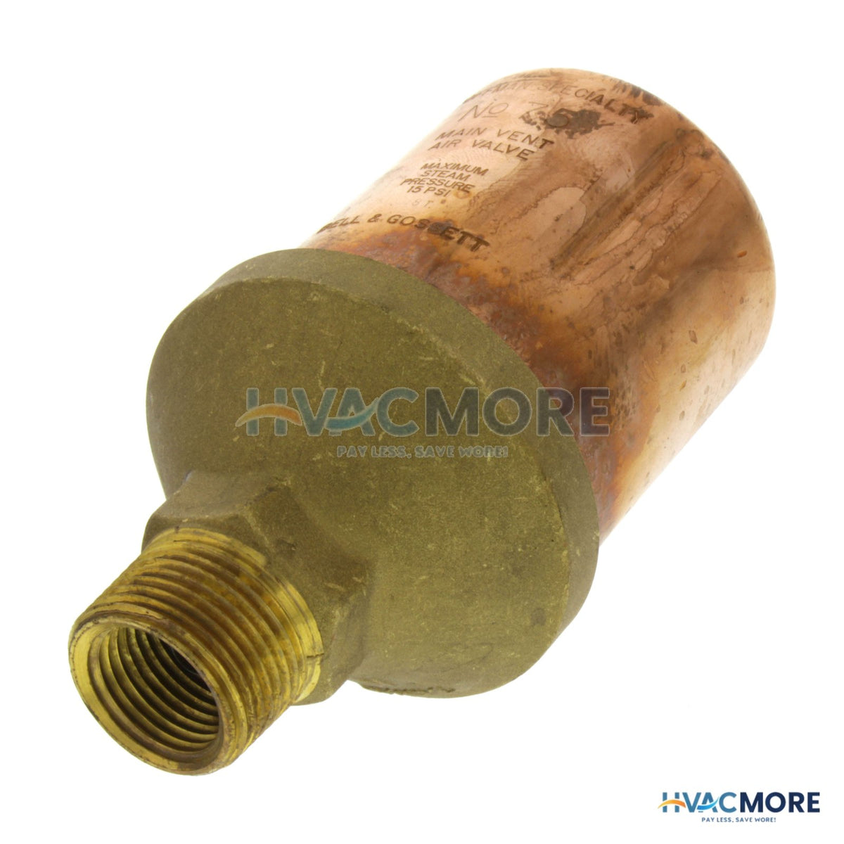 Hoffman 75, 1/2" x 3/4" Straight Steam Main Air Valve 401434