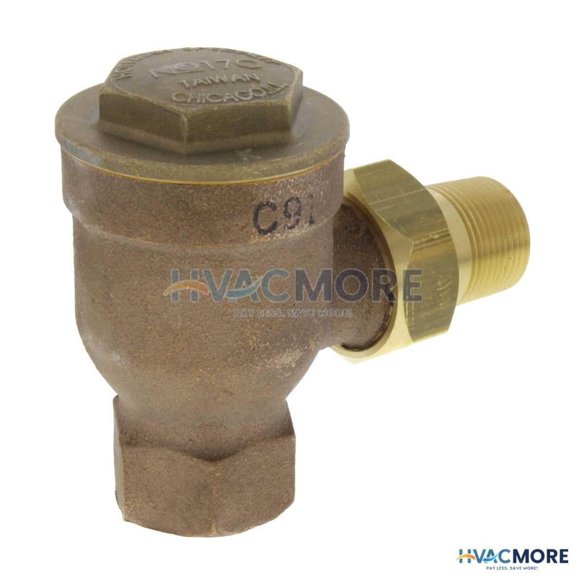 Hoffman 17C-3, 3/4" Angle Thermostatic Trap 402006