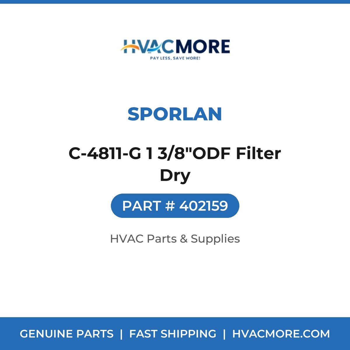 Sporlan C-4811-G 1 3/8"ODF Filter Dry 402159