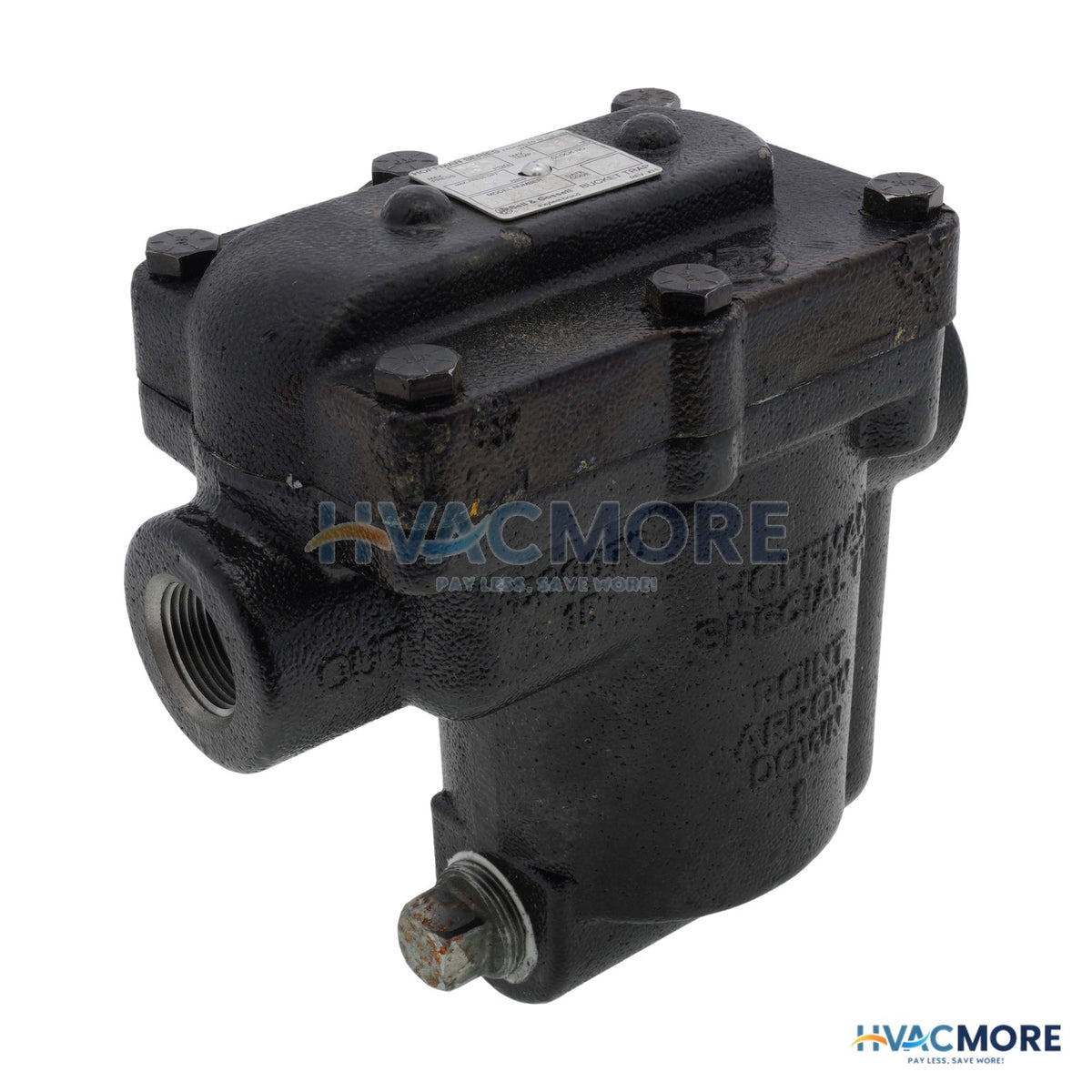 Hoffman B1075A-3, 3/4" Inverted Bucket Steam Trap W/o Strainer 404332