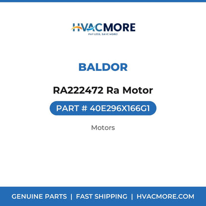 Baldor RA222472 Ra Motor 40E296X166G1