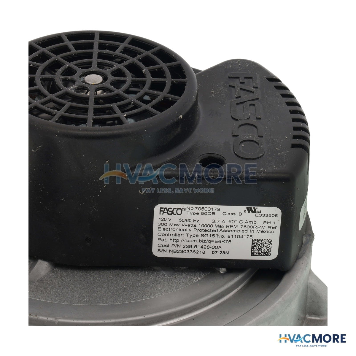 Bradford White Assembly Blower Fasco EF, UCG (7050-0179)(SVC) 415-51428-00