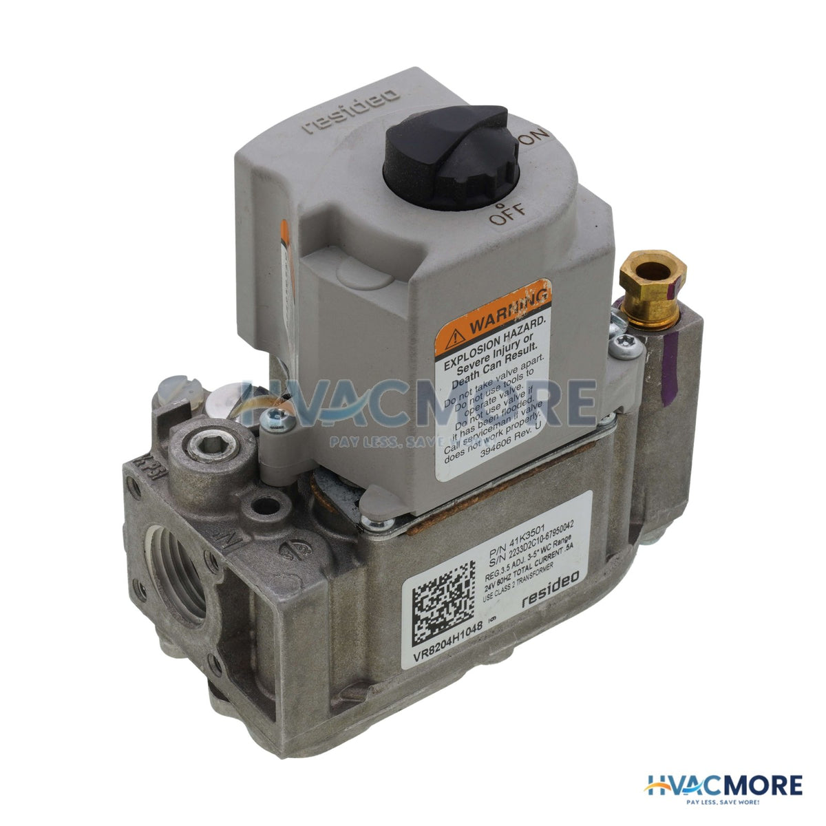 Lennox 1/2" IP Slow Open<br>Natural Gas Valve 41K35
