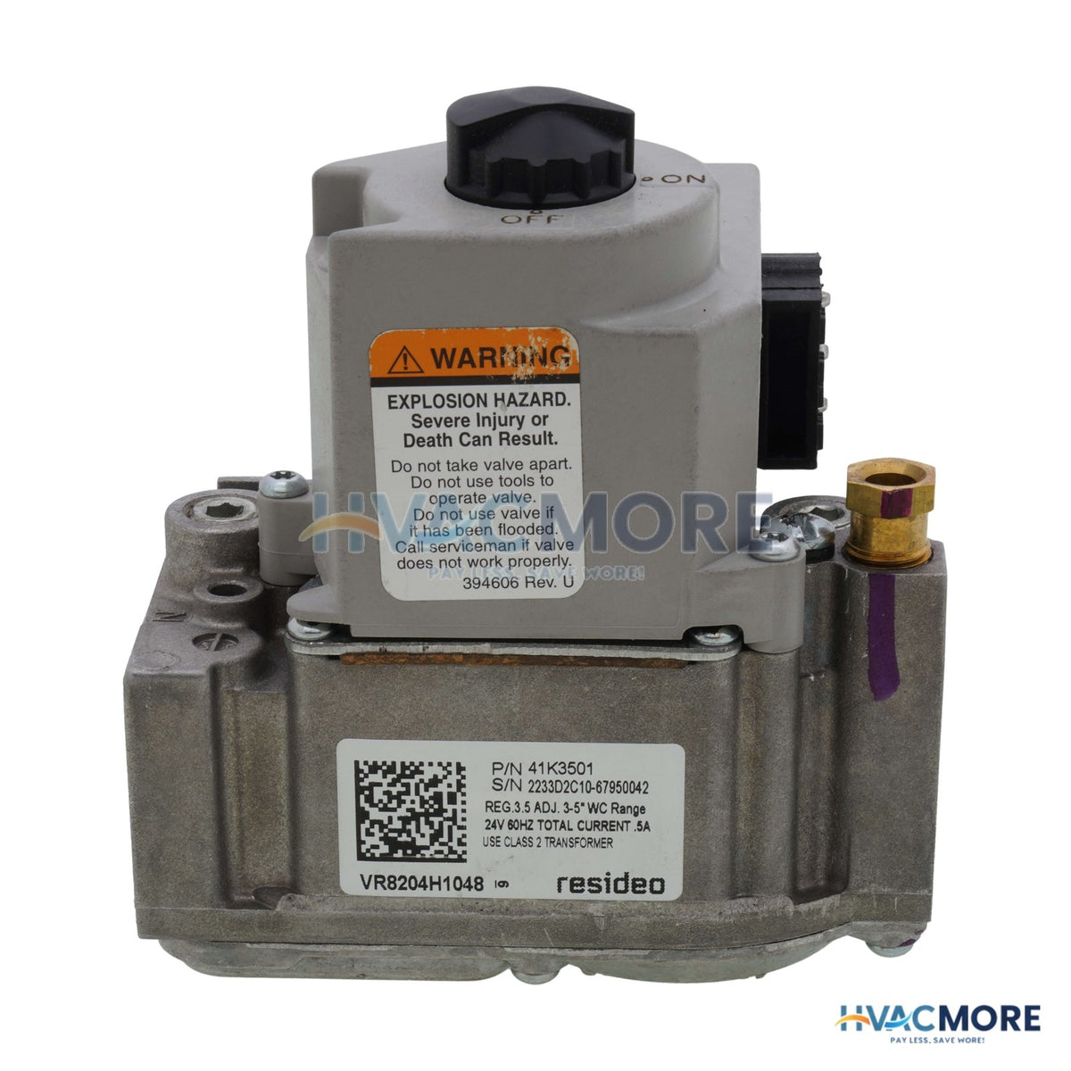 Lennox 1/2" IP Slow Open<br>Natural Gas Valve 41K35