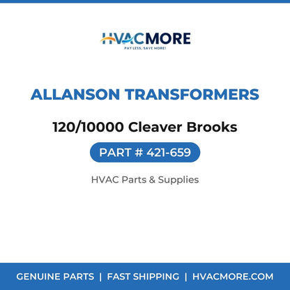 Allanson Transformers 120/10000 Cleaver Brooks 421-659
