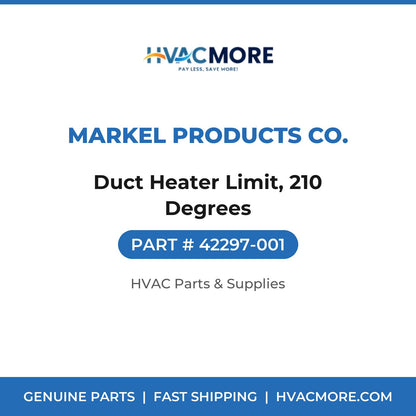 Markel Products Co. Duct Heater Limit, 210 Degrees 42297-001
