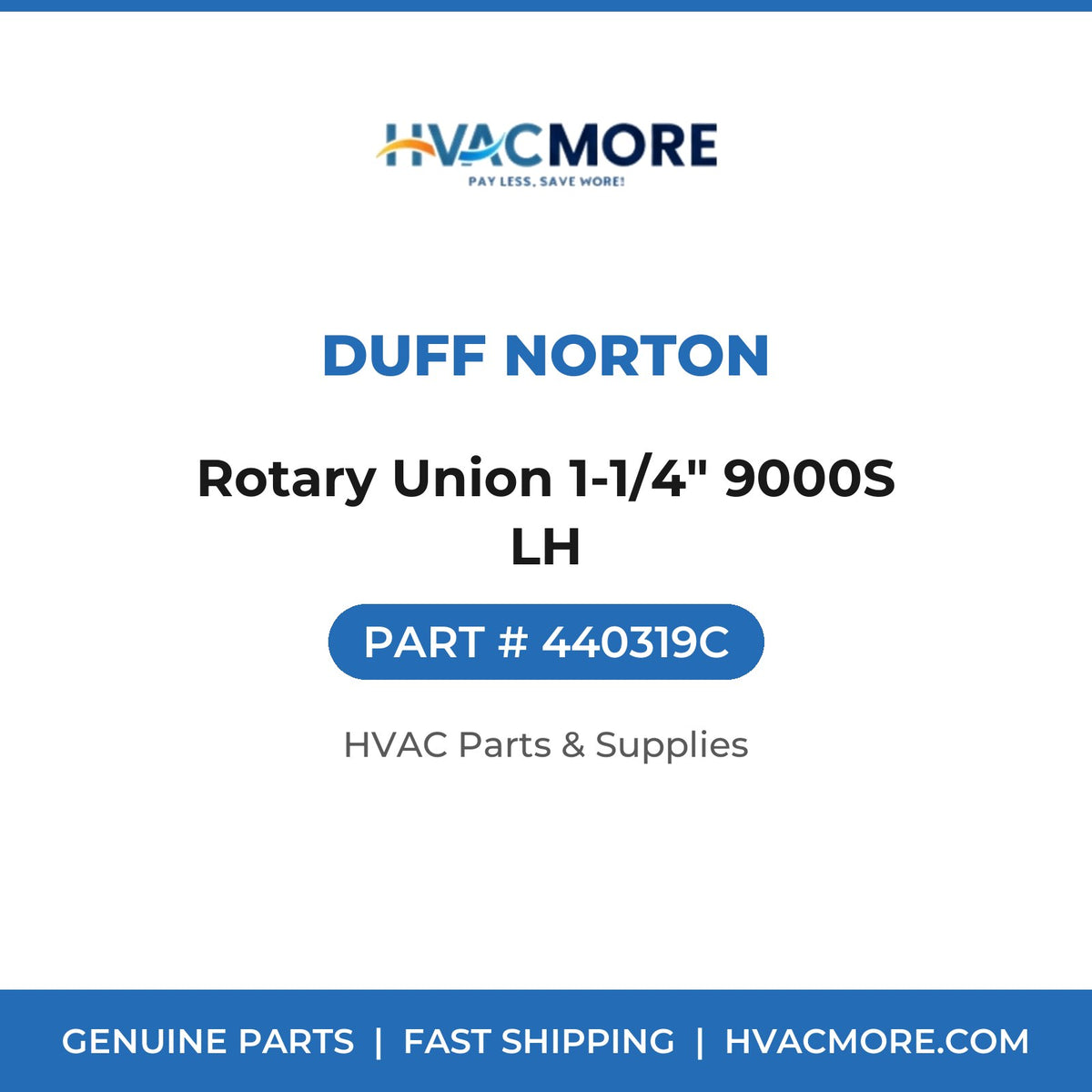 Duff Norton Rotary Union 1-1/4" 9000S LH 440319C