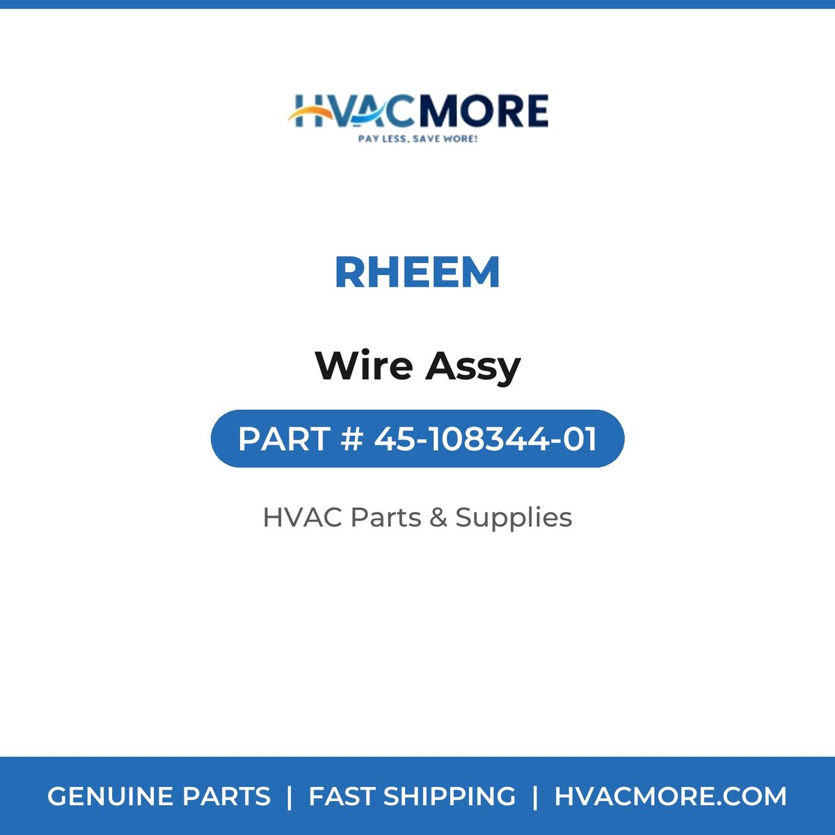 Rheem Wire Assy 45-108344-01