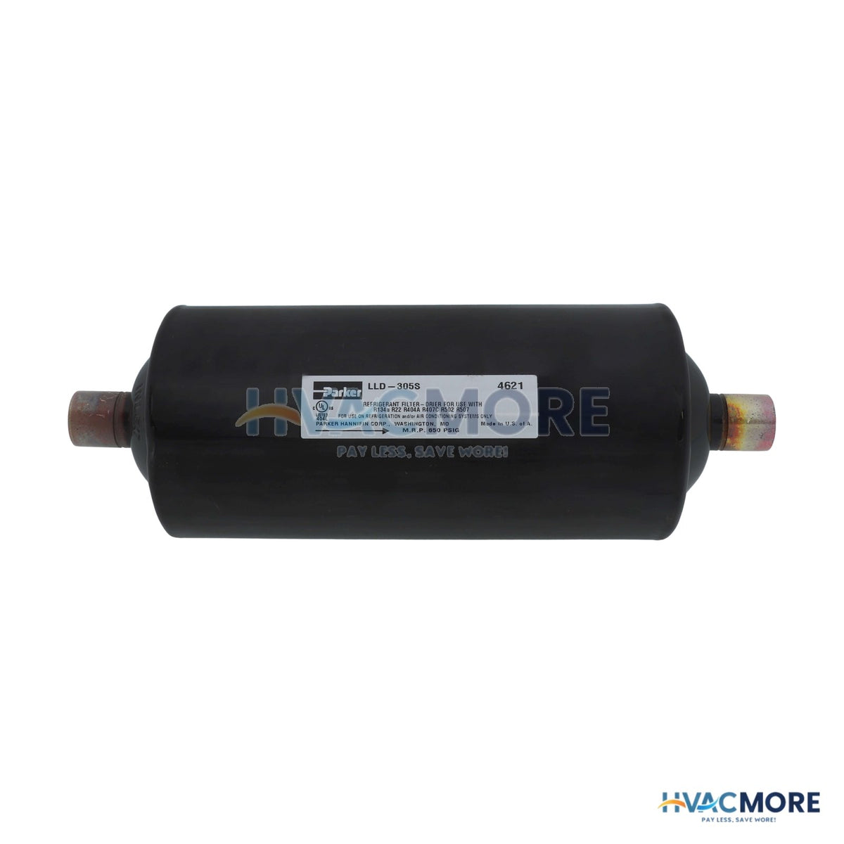 Parker Hannifin 5/8" ODF LLD 305S Gold Label Liquid Line Filter-Drier (30 Cubic Inches) 450255-001
