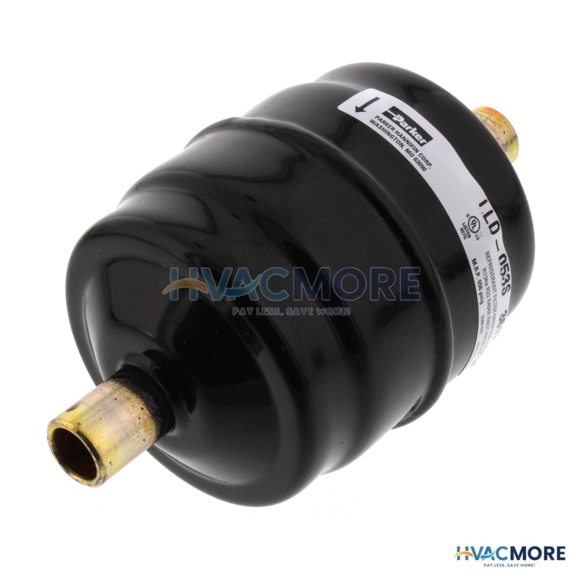 Parker Hannifin 3/8" ODF LLD 053S Gold Label Liquid Line Filter-Drier (5 Cubic Inches) 450277-001
