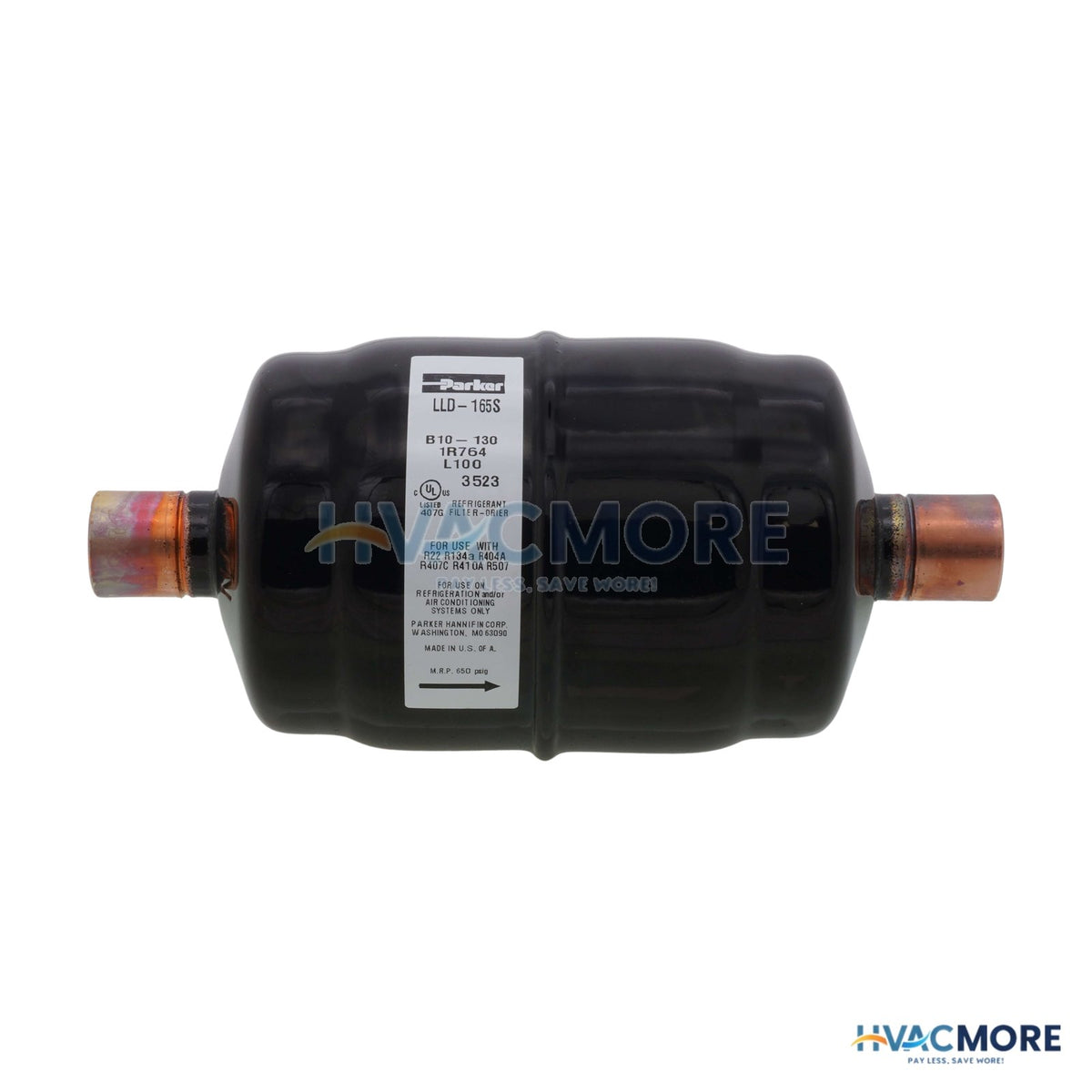 Parker Hannifin 5/8" ODF LLD 165S Gold Label Liquid Line Filter-Drier (16 Cubic Inches) 450293-001