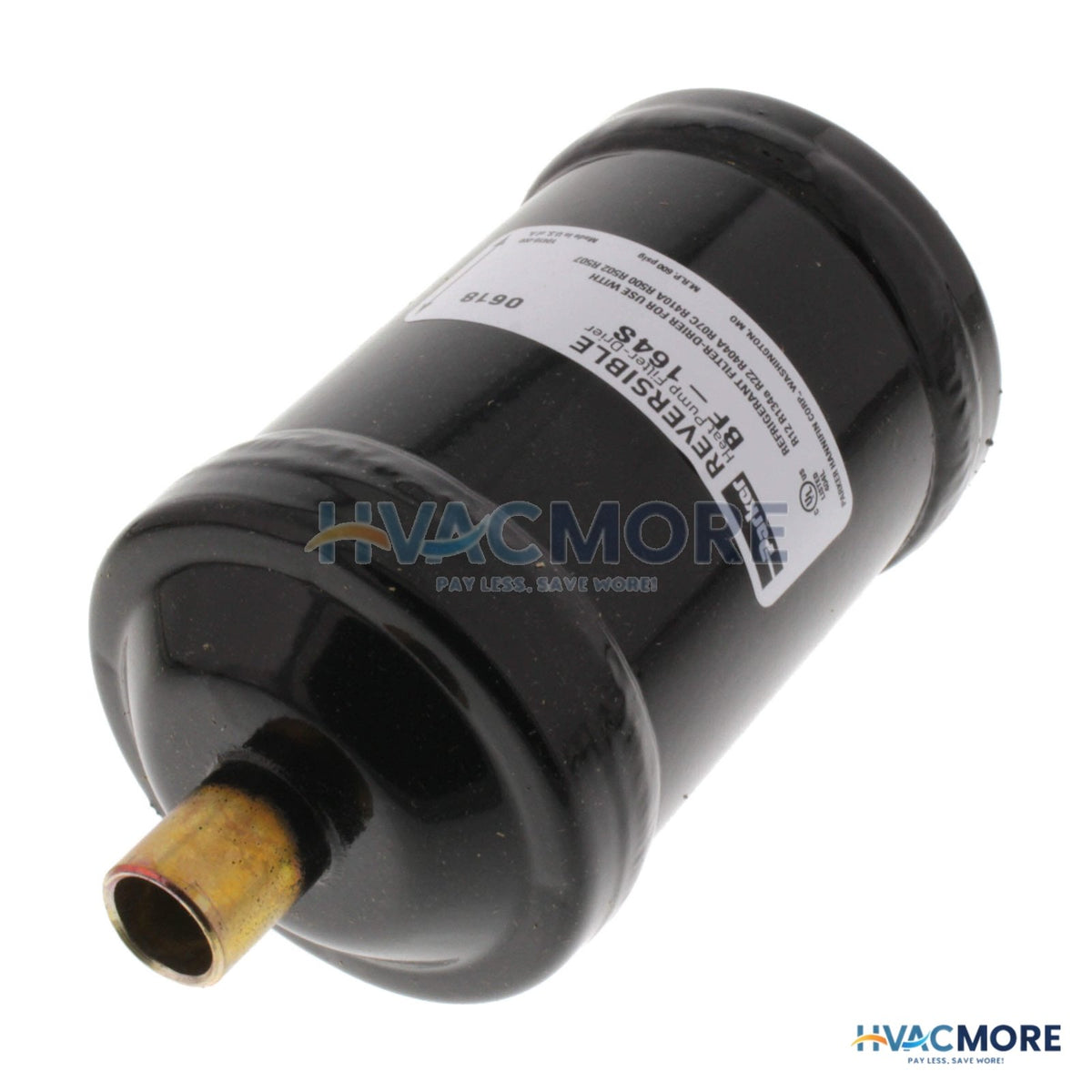 Parker Hannifin 1/2" ODF Sweat BF164S Bi-Flow Liquid Line Filter-Drier (16 Cubic Inches) 450303-001