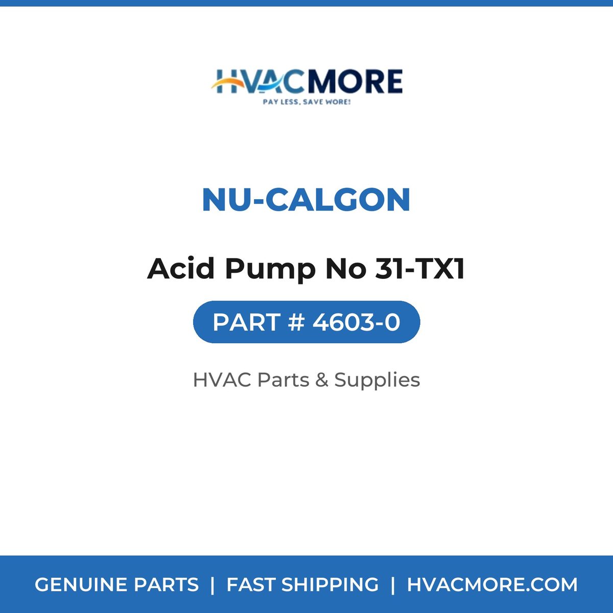 Nu-Calgon Acid Pump No 31-TX1 4603-0