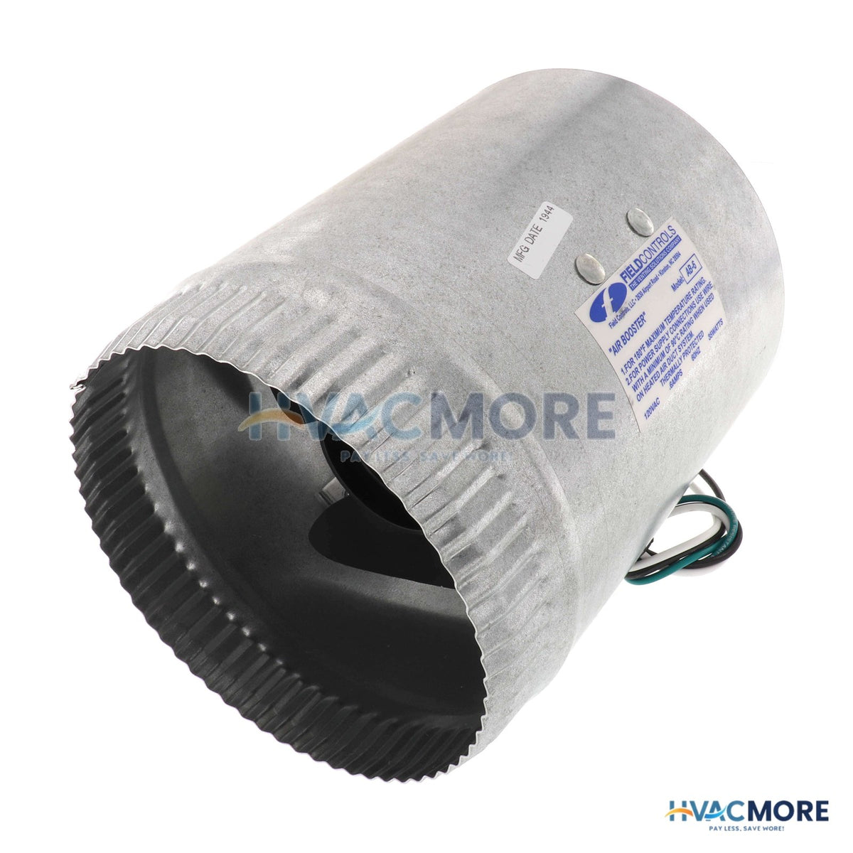 Field Controls 6" Air Boosters for Round Metal Duct or Flex Duct (up to 225 CFM), AB-6 46119402
