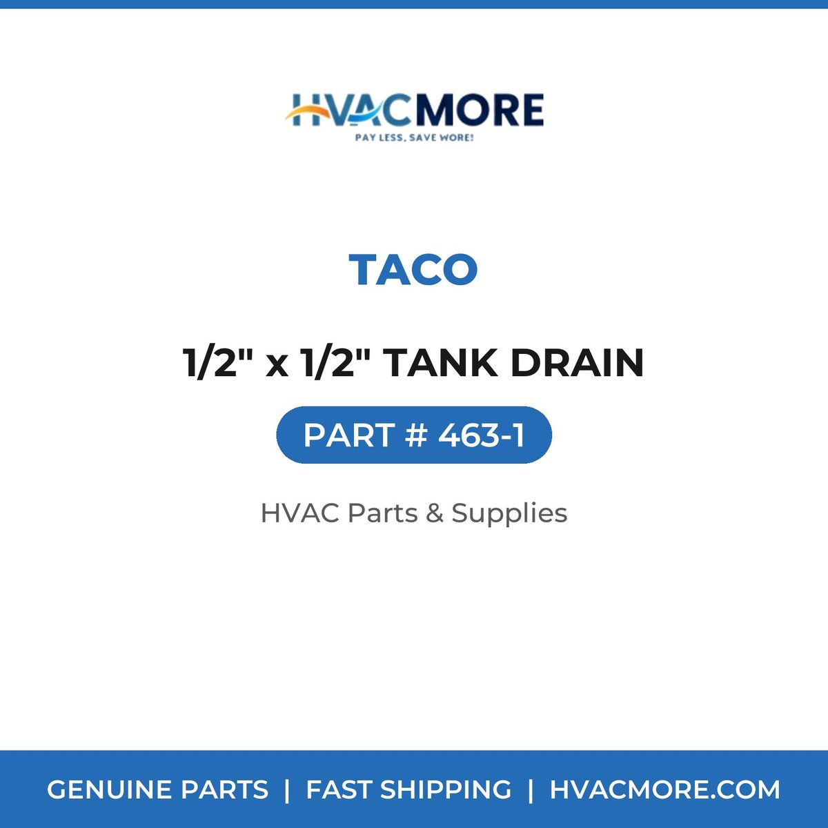 Taco 1/2" x 1/2" TANK DRAIN 463-1