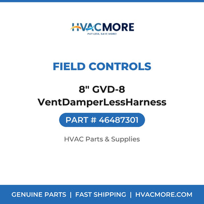 Field Controls 8" GVD-8 VentDamperLessHarness 46487301