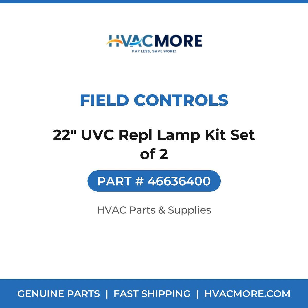 Field Controls 22" UVC Repl Lamp Kit Set of 2 46636400