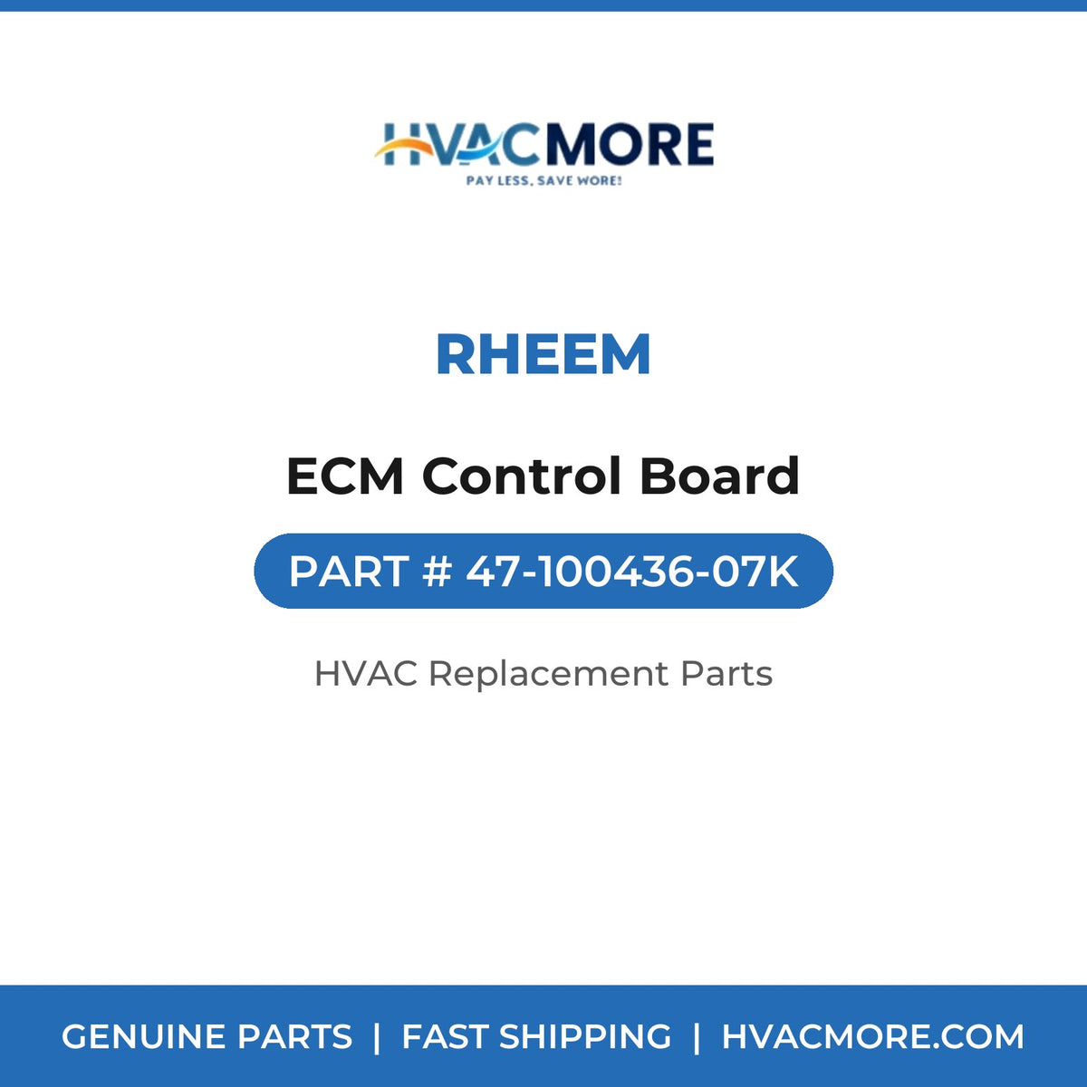 Rheem ECM Control Board 47-100436-07K