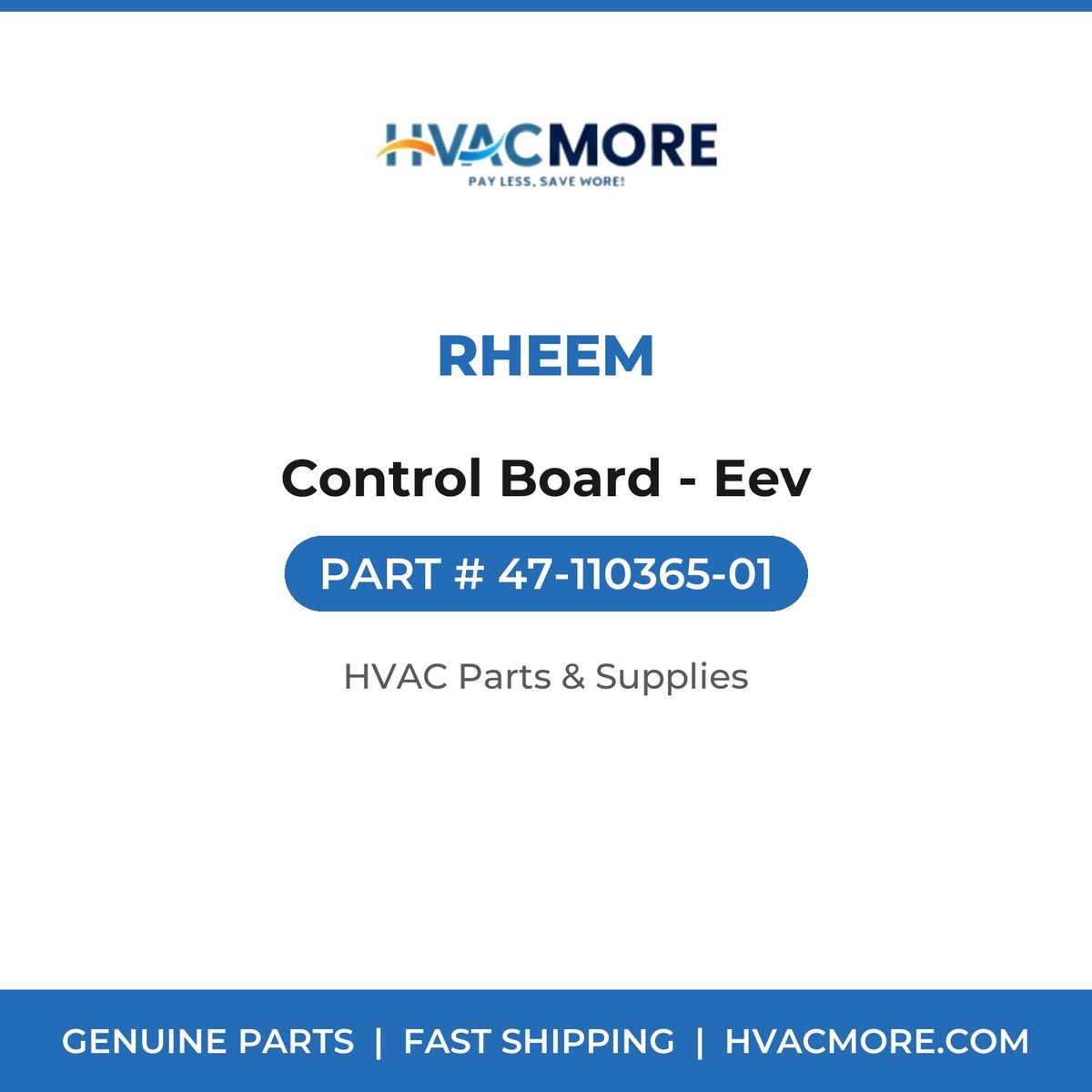 Rheem Control Board - Eev 47-110365-01
