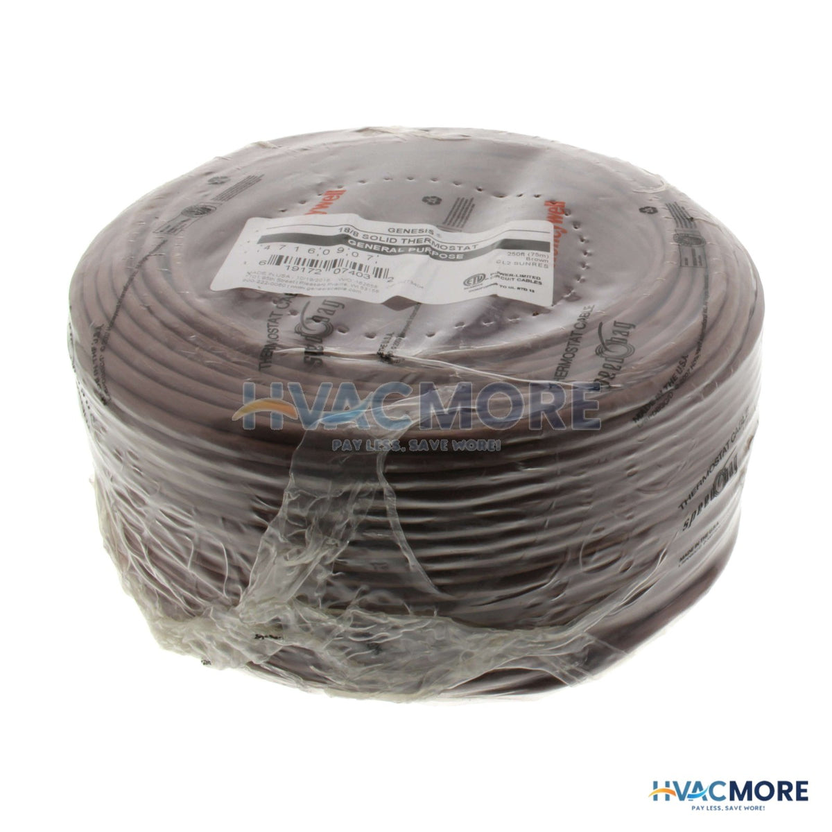 Genesis Cable 250 ft - 18/8 Solid CL2 (PVC) Genesis Cable Thermostat Cable 47160907