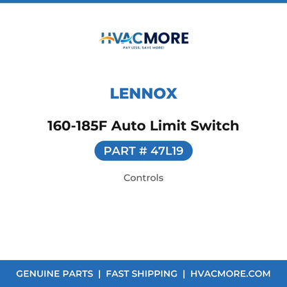Lennox 160-185F Auto Limit Switch 47L19