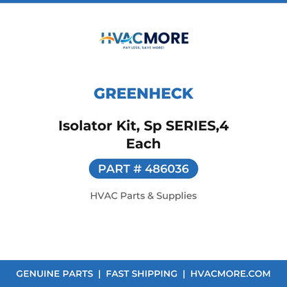 Greenheck Isolator Kit, Sp SERIES,4 Each 486036