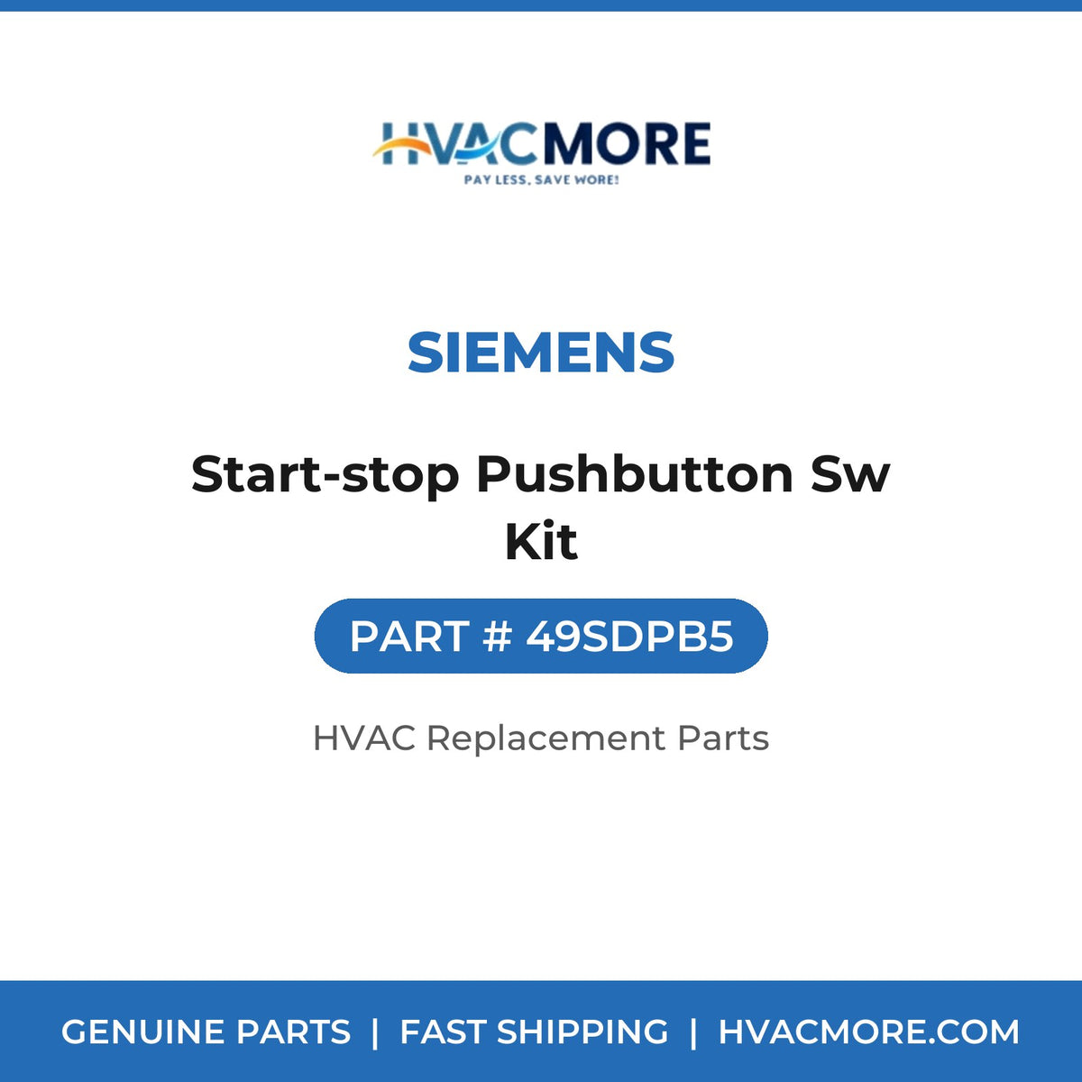 Siemens Start-stop Pushbutton Sw Kit 49SDPB5