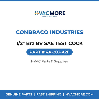 Conbraco Industries 1/2" Brz BV SAE TEST COCK 4A-203-A2F