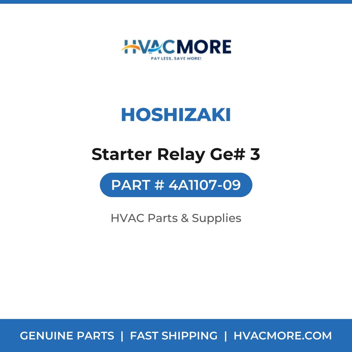 Hoshizaki Starter Relay Ge# 3 4A1107-09