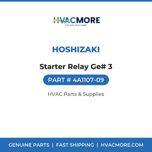 Hoshizaki Starter Relay Ge# 3 4A1107-09