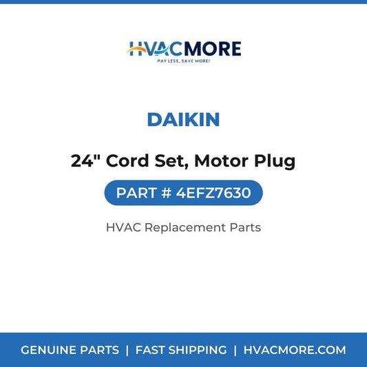Daikin 24" Cord Set, Motor Plug 4EFZ7630